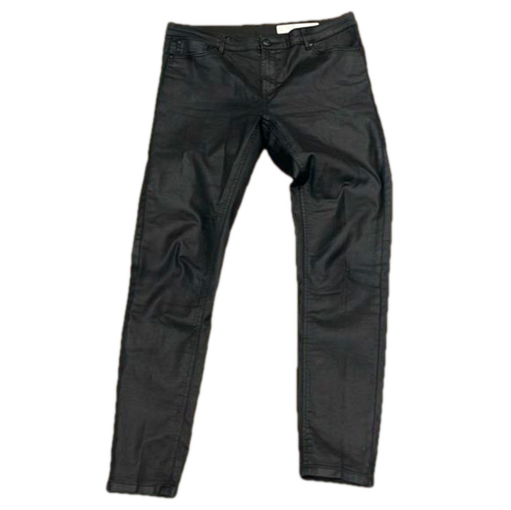 Esmara black super skinny black stretch zippered jeans with sheen